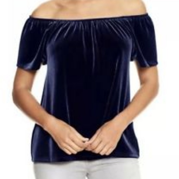 GAP • Velvet off the shoulder top - Picture 4 of 6